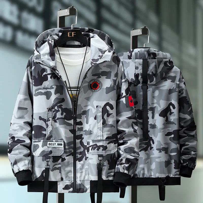 

Workwear Coat Men's Large Size Spring And Autumn Korean-style Trend Loose-Fit Jacket Men Fat Casual Handsome Sports Clothes