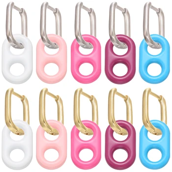 

ZHUKOU 1 piece 2020 gold/silver color small hoop earring women Enamel earring popular animal Pig nose earring wholesale VE280