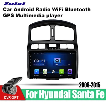 شراءجهاز GPS أندرويد للسيارة مشغل وسائط متعددة ل هيونداي سانتا في 2006 2007 2008 2009 2010 2011 2012 2013 2014 2015 سيارة راديو الملاحة