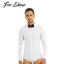 Профессиональные мужские танцевальные костюмы, рубашка с длинным рукавом, мужская рубашка для латинских танцев, современный Танго, Румба, танцевальная рубашка с галстуком-бабочкой, цельный комбинезон, рубашка