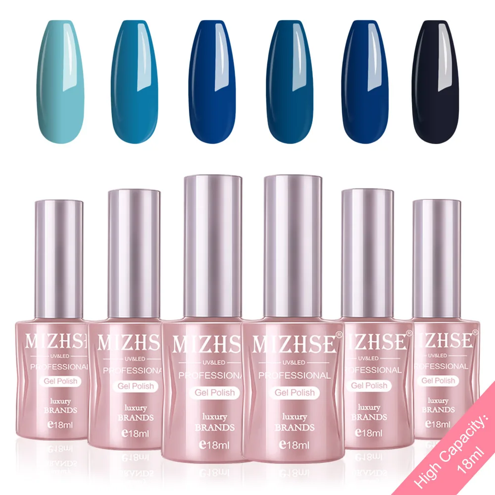 MIZHSE набор гель-лака UV Vernis Полупостоянный Гель-лак лаковое гелевое покрытие для ногтей Отмачивание Чистый Цвет Гель-лак Подарочная коробка салонные наконечники - Цвет: P22