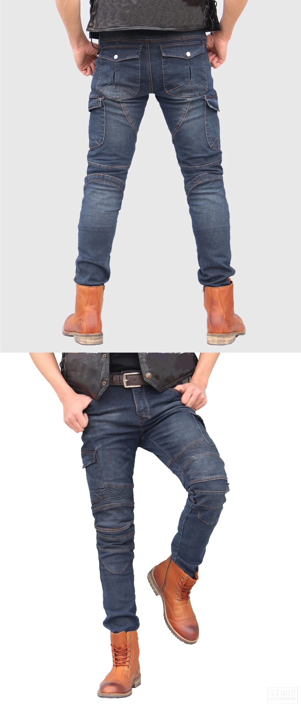 Motorcycle Pants Moto Protection Motocross Jeans Rodilleras Moto Jeans Men Motorcycle Motocross Pants Four Seasons Breathable