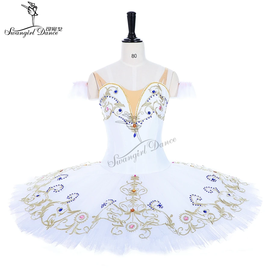 white fairy doll professional ballet tutus girls pancake tutu costume for performance ballet costume BT9288