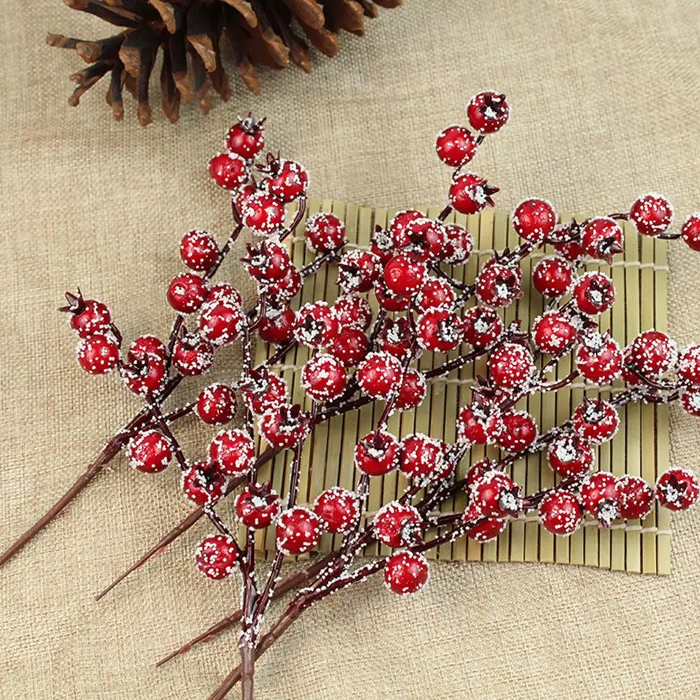 Искусственные ягоды ветки пластиковые искусственные цветы листья декоративные