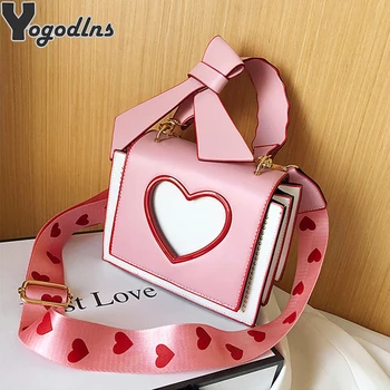 

Fashion Heart-shaped Design Women Shoulder Bags Wild Strap Messenger Handbag Purses Female High Quality Pu Leather Crossbody Bag
