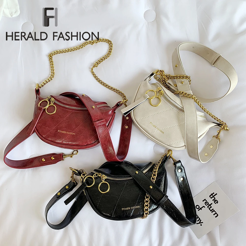 Herald модная женская качественная сумка из искусственной кожи с ремнем на молнии дизайнерская роскошная сумка женская сумка на цепочке сумка-мессенджер