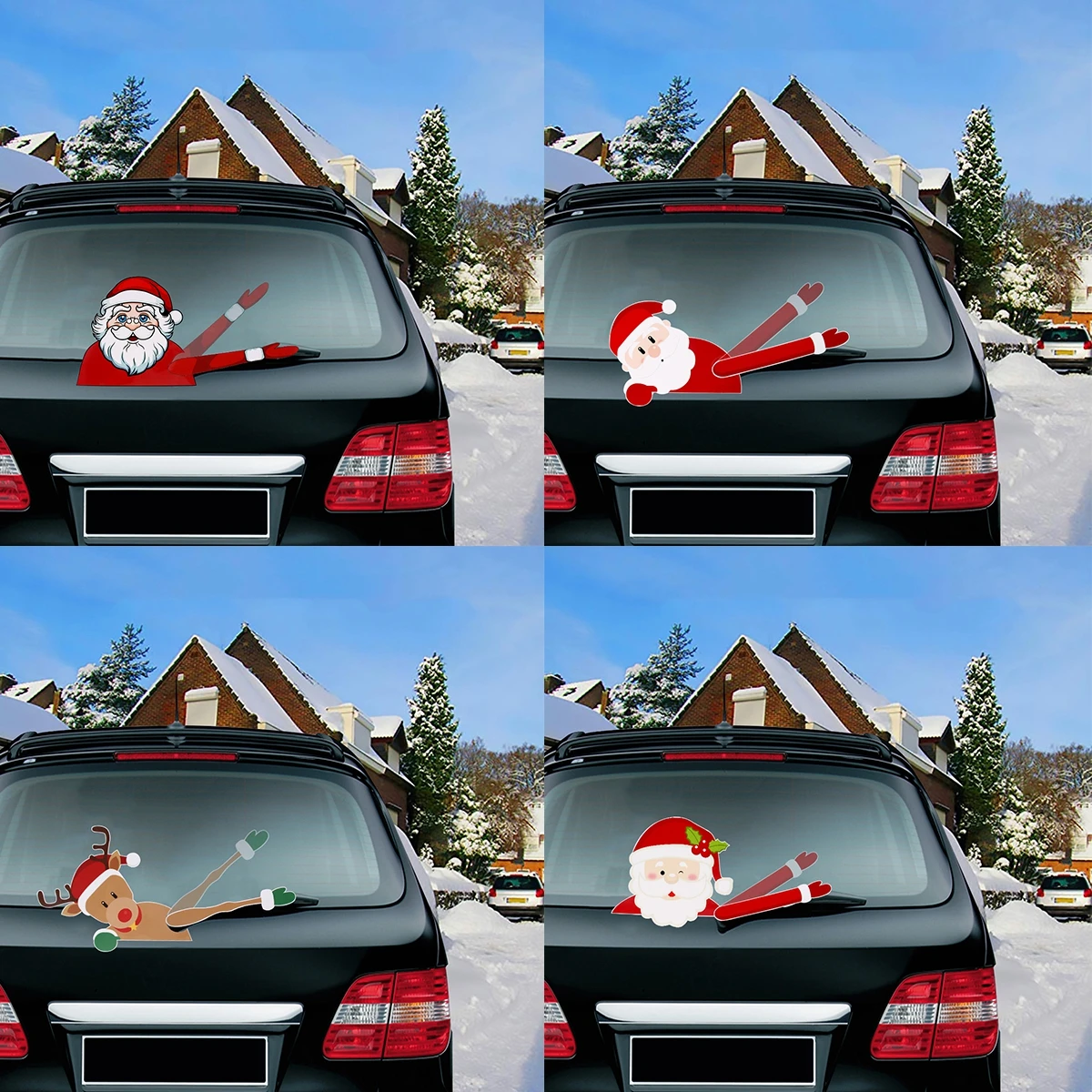 QIFU автомобильные наклейки, рождественские украшения для дома, Navidad, Санта Клаус, Рождество, подарки, счастливый год, Рождество, Декор