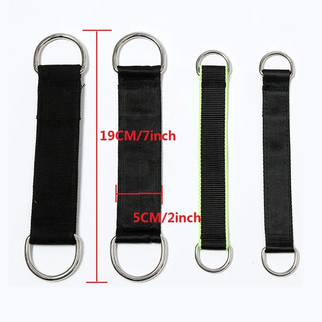 20.5x5cm Swing Straps Gym Pull Up Pulley Cable Gym Strength Ab Training Machine Hanging Strap D Rings Carabiner Clip