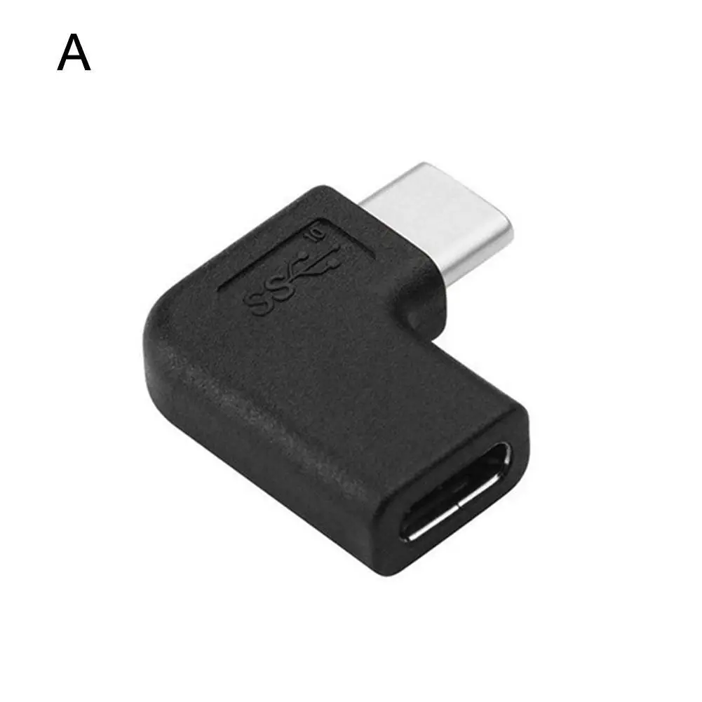 90 градусов USB 3,1 type C Мужской и женский правый угловой конвертер адаптер Черный LFX-ING