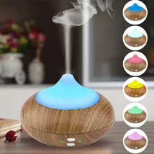 4 #300ml nawilżacz do drewna ultradźwiękowy dyfuzor zapachowy LED dyfuzor olejku aromaterapeutycznego z 7 kolorowa lampa Led