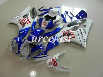 

4 Gifts New ABS Injection Mold Motorcycle Full Fairings Kit Fit For YAMAHA YZF-R6 2006 2007 R6 06 07 bodywork set Blue white