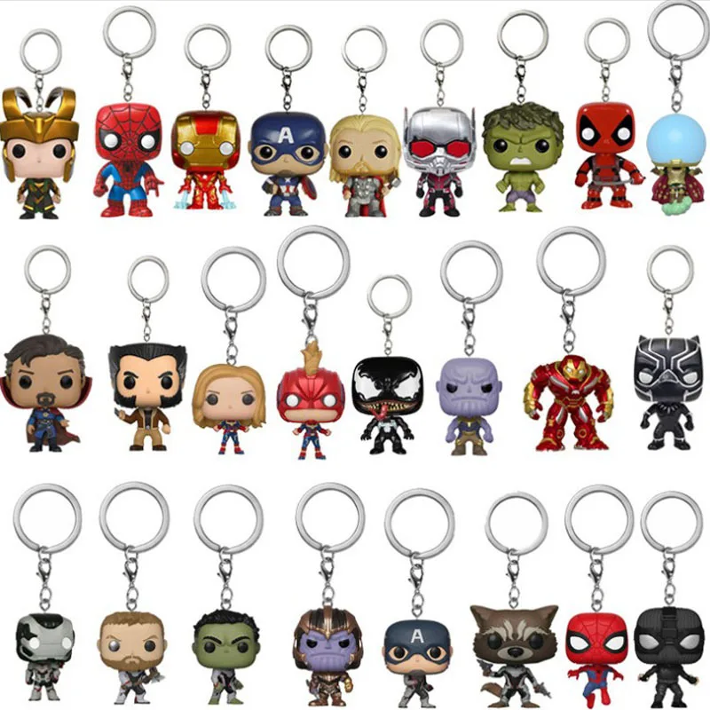 Кулон-брелок Funko поп Капитан Америка Человек-паук чудо женщина Железный человек