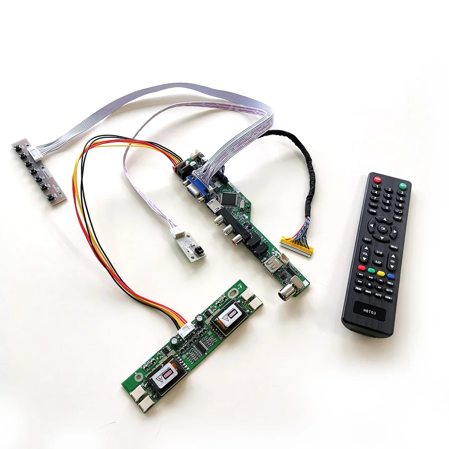 Для M170EG01 V0 V1 V2 VGA USB AV ЖК-панель Клавиатура монитора + пульт инвертор T.V56 карта