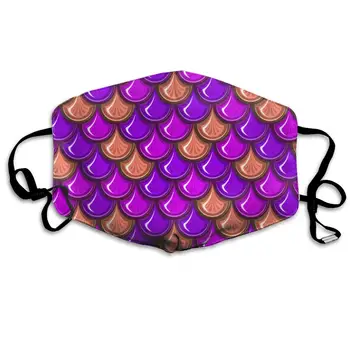 

Colorful Shiny River Fish Scales Washable Reusable Mask, Cotton Anti Dust Half Face Mouth Mask For Kids Teens Men Women With