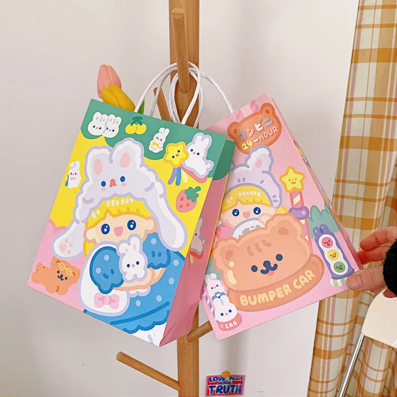 Kawaii Cartoon Paper Bags Kawaii Birthday Wedding Favor Box Christmas