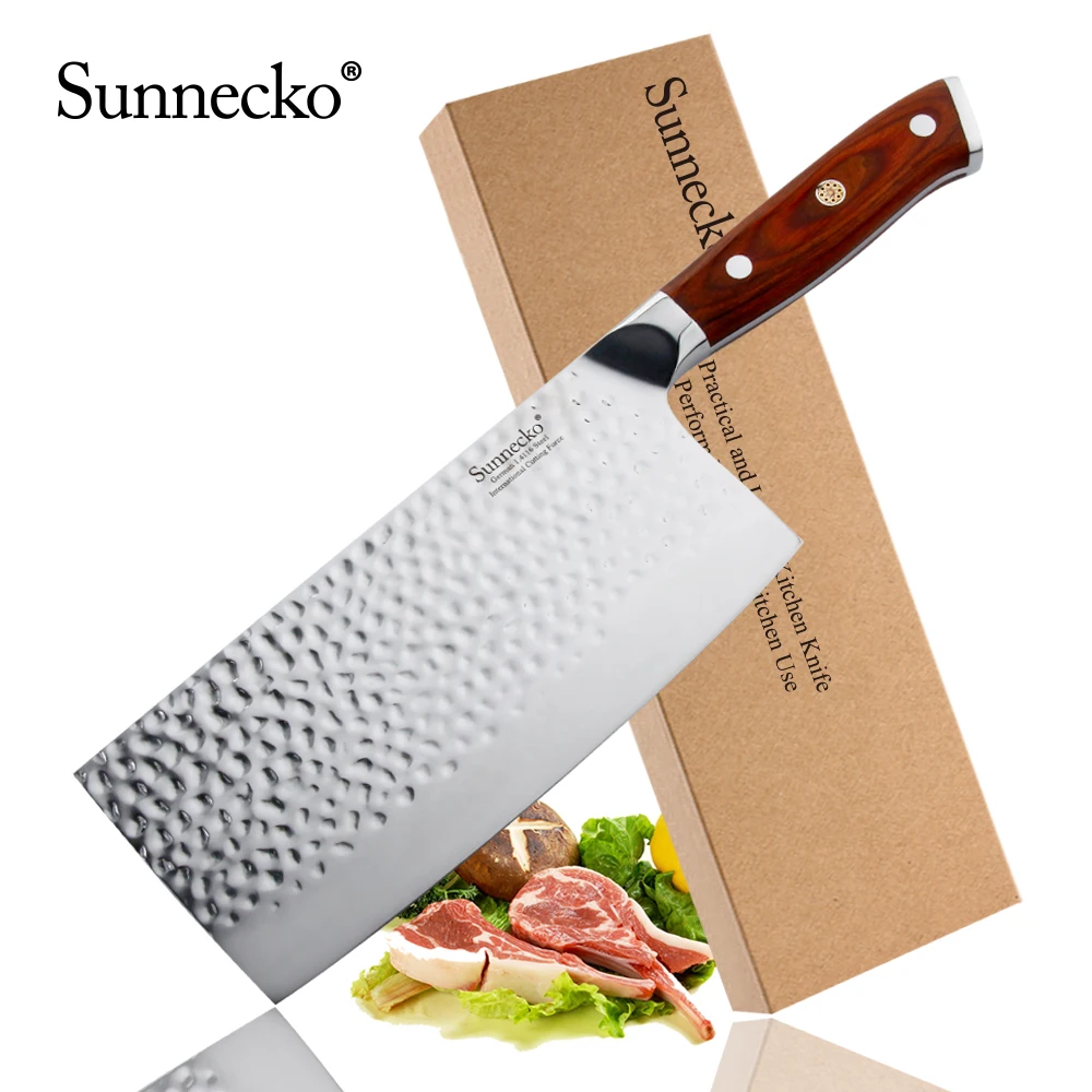 Sunnecko 7 &quotКливер Ножи Пособия по немецкому языку 1 4116 Сталь Кованое лезвие для