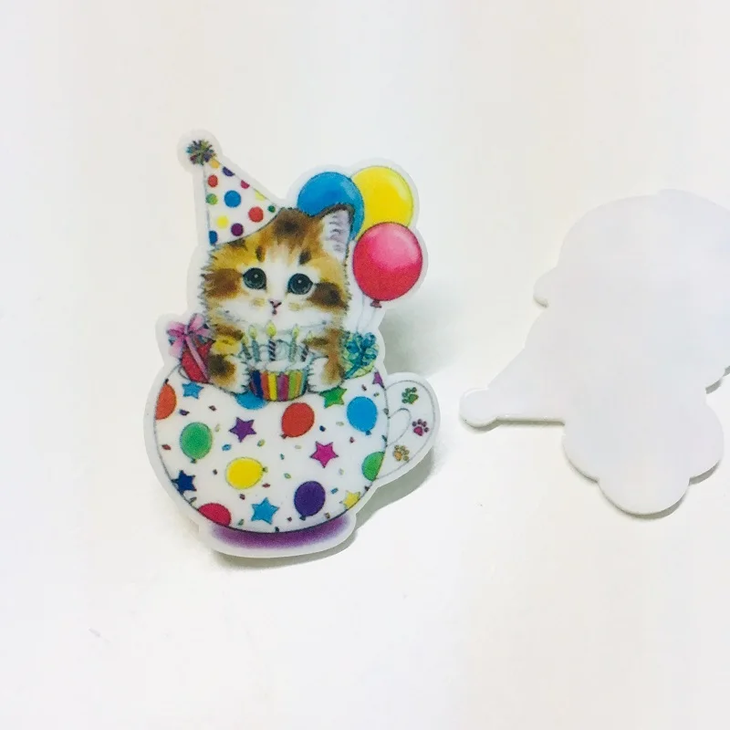 

10pcs/lot cat flat back planar resin DIY resin cabochons accessories for diy phone case hair bows