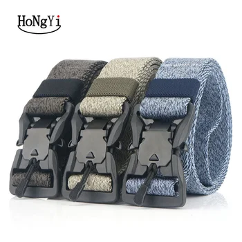 

New Trend Nylon Belt Casual Men's Belt Tactical Plastic Magnet Function Buckle Belt