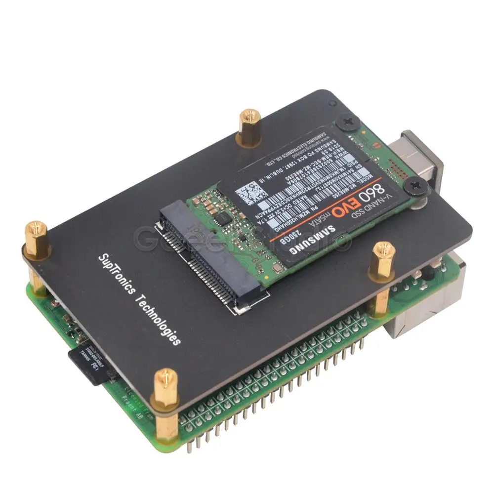 Новинка! Плата расширения для SSD накопителя Raspberry X857 V1.2 mSATA Pi 4B ( 4 модели