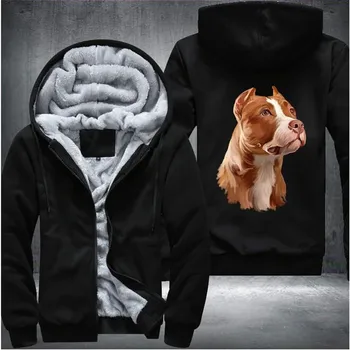 

Pitbull Mens Winter Hoodies Male Harajuku 2020 New Casual Sweatshirts Zipper Hooded Warm Sportswear Thicken Warm Outwear