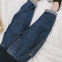 Комплекты для мальчиков джинсовые брюки Wechat джинсы деловые, Casual с аппетитным ротиком брюки INS, детская одежда