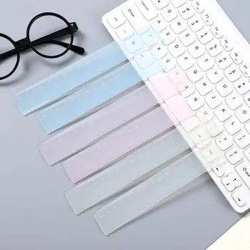 

JIANWU 4pcs Candy color plastic ruler transparent ruler for kids School Supplies Drawing supplies