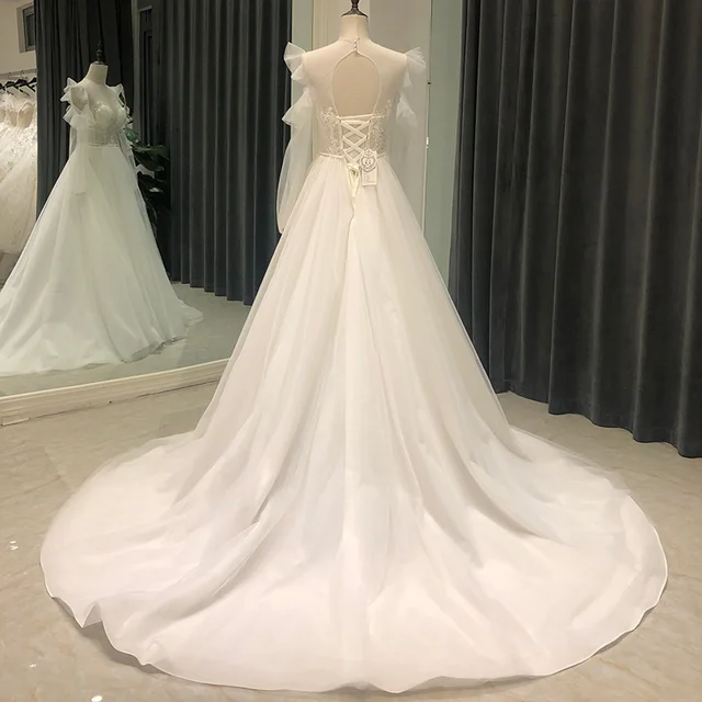 SL-8137 vestido sukienki robe de mariee mariage dress hochzeit brautkleid princesse wedding gowns tulle boho simple bridal 3