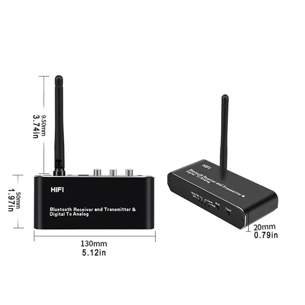 Upgraded Bluetooth 5 0 Audio Transmitter Receiver Music Wireless Adapter For Car PC TV Headphones