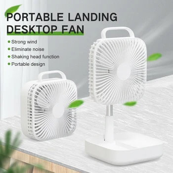 

Portable USB Rechargeable Foldable Dual Cooling Electric Fan Handheld Desktop