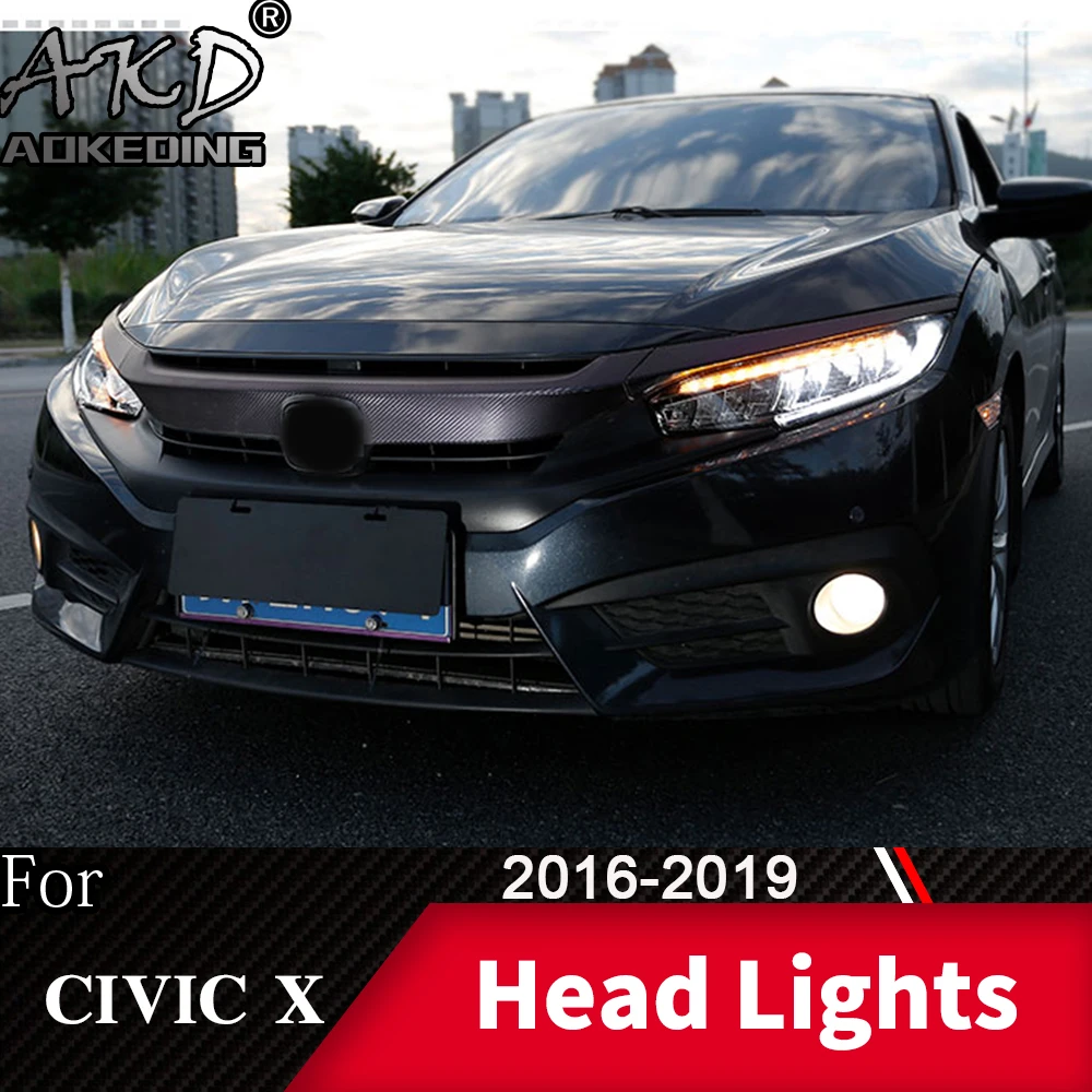 Фара для автомобиля honda Civic- Civic X головной светильник s противотуманный светильник дневной ходовой светильник DRL H7 светодиодный Биксеноновая лампа автомобильные аксессуары