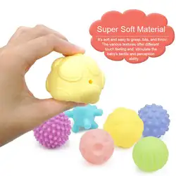 6 шт./компл. детские мягкие игрушки с мячом Детские тренировочные массажные мягкие резиновые текстурированные мульти сенсорные тактильные