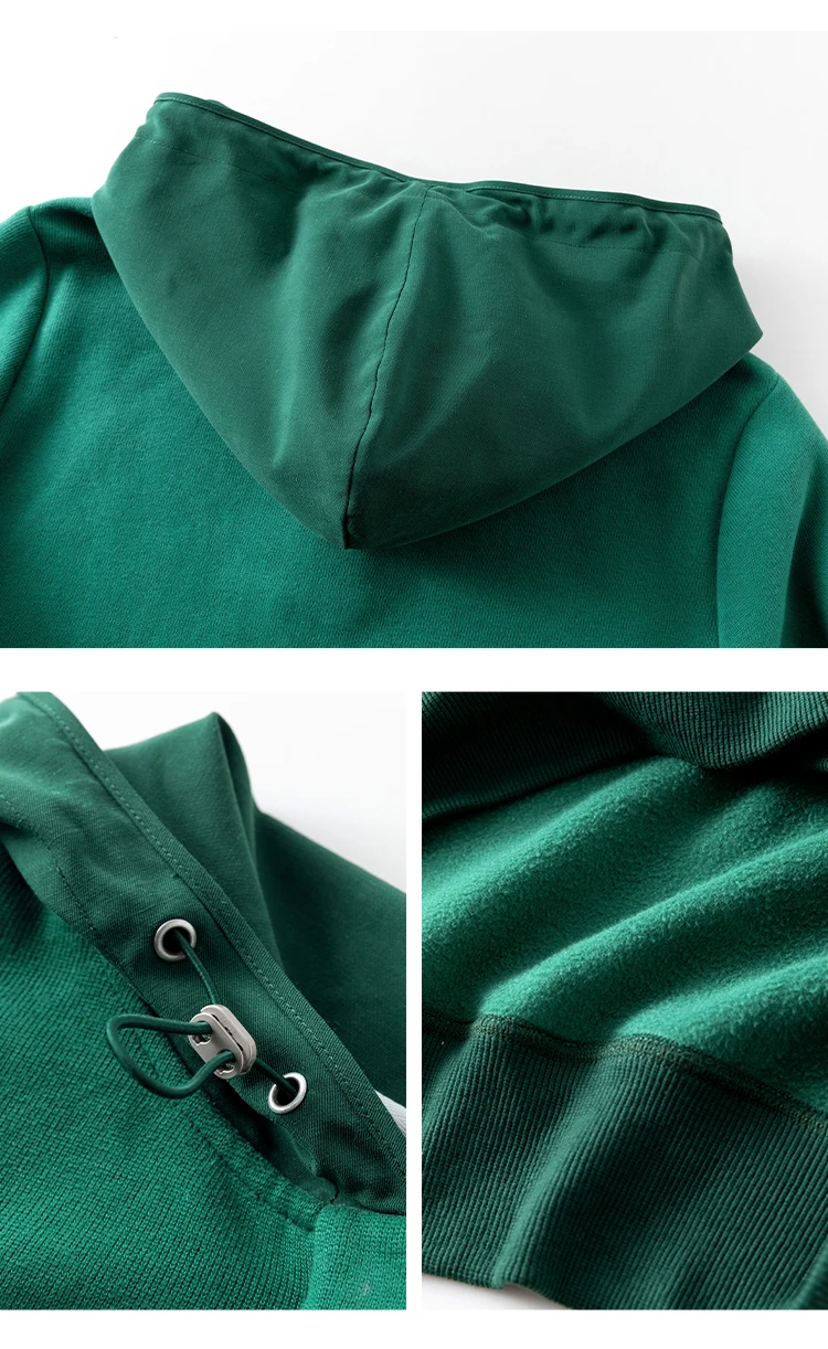 matching hoodies DUSHU Women Winter Retro Green Velvet Hooded Sweater Loose Casual All-match Tops Women Straight Commuter Sweatshirts plain hoodies