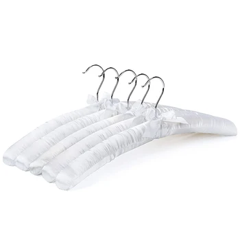 

12 Pieces of White Seamless Cloth Cloth Hanger Silk Clothes Rack Sponge Hanger Home Hotel Hotel Clothes Hanging Support