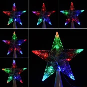 

Large Christmas Tree Topper Star Lights Lamp Multi Color Decoration 100-240V S7JN