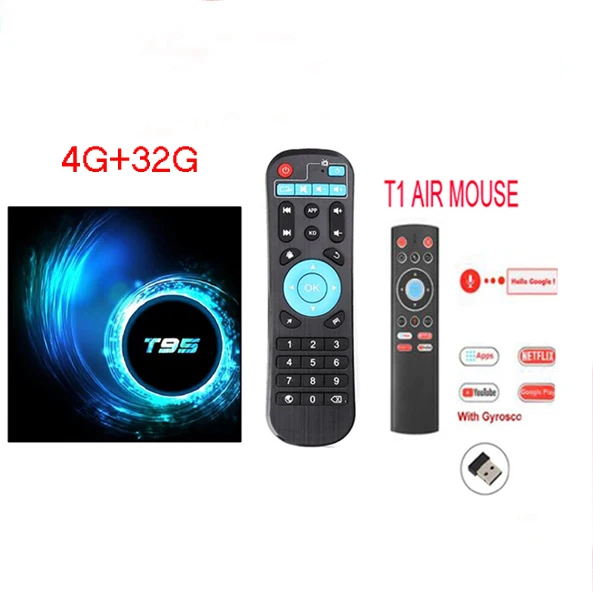 4G 32G T1 T95 H616 Android 10,0 Smart tv Box 4 ГБ 32 ГБ/64 Гб Allwinner quad core 1080P H.265 4K медиаплеер 2G 16G поддерживает google netflix - Цвет: 4G 32G T1