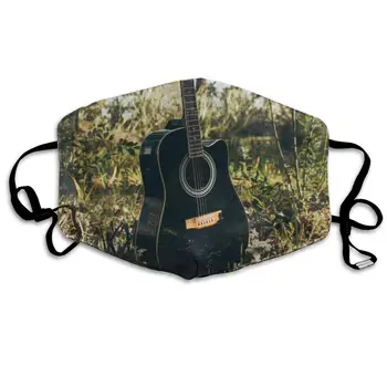 

Mouth Mask Guitar Tree Grass Print Masks - Breathable Adjustable Windproof Mouth-Muffle, Camping Running for Women and Men