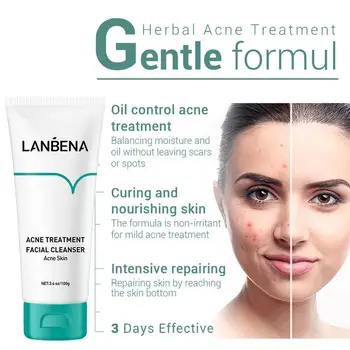 

Lanbena Cleanser For Ance Skin Acne Treatment Soft Cleansing Smooth Shrink Deep Care Whitening Skin Pore Moisturizing N7O0