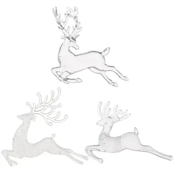

3pcs Fashionable Stylish Creative Christmas Tree Ornament Christmas Elk Decoration Hanging Pendant Elk Adornment for Office
