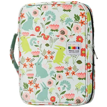 

166 Slots Colored Pencil Case Oxford Fabric Pen Case with Compartments Pencil Holder for Watercolor Pencil(Rabbit)