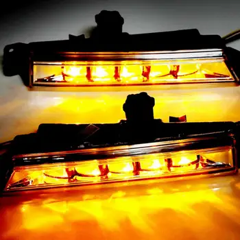 

2pcs 12V LED Daytime Running Light Waterproof Turn Signal Lamp Fit for Honda HRV HR-V 14-17 Decorative