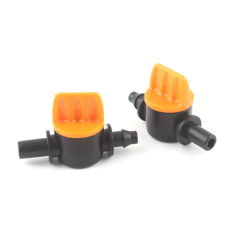

5Pcs Small Ball Valve For 4/7mm Hose Garden Irrigation Connector 6Mm Flat Joint Sprayer Adapter Mini Switch For Dust Removal