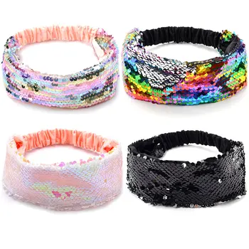 

Hair Accessories Girls Color-changing Sequins Hairband Women's Rainbow Sequins Hairband Soft Soft Strong Elastic