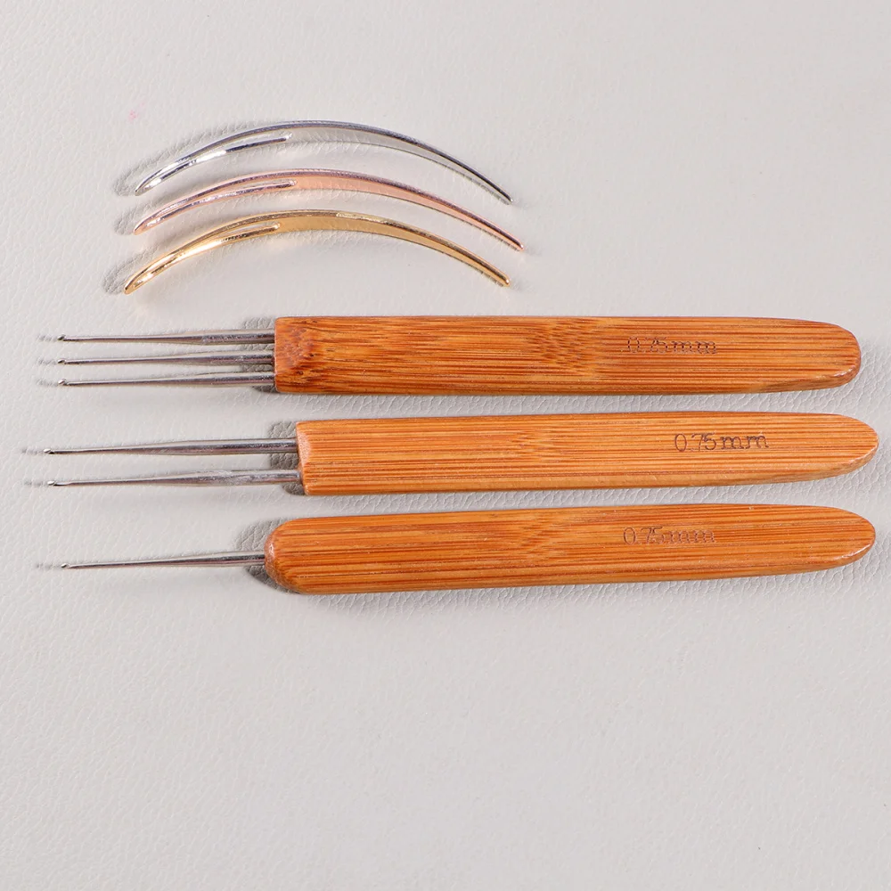 

6 Pcs/1 Set Dreadlocks Knitting Tool Practical Durable Portable Dreadlock Weaving Needle Hair Clips for Decoration Hair Styling