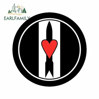 

EARLFAMILY 13cm x 12.6cm for Black Archery Love Heart Car Stickers Vinyl Car Wrap Abstract Motorcycle Waterproof Graphics Decal