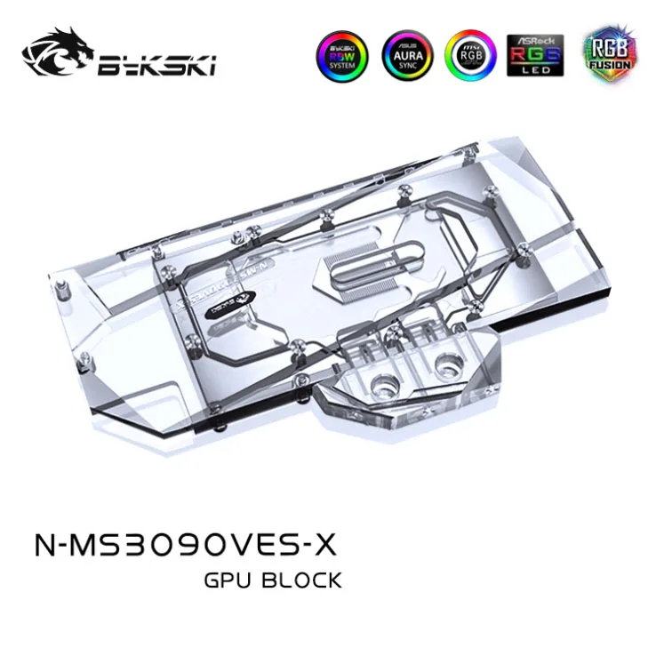 Bykski водный охладитель для MSI Geforce RTX 3080 3090 VENTUS 3X 10G OC полное покрытие водного блока
