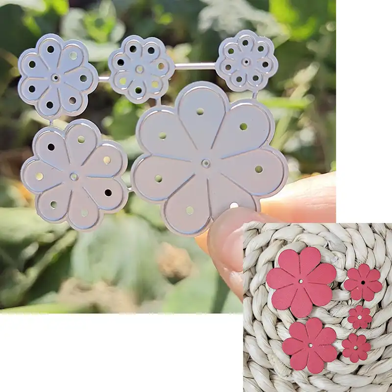 適切な金属切削用ダイとdiyスクラップブックグリーティングカードアルバム作成3dクリエイティブ花腐葉土新 抜き型 Aliexpress