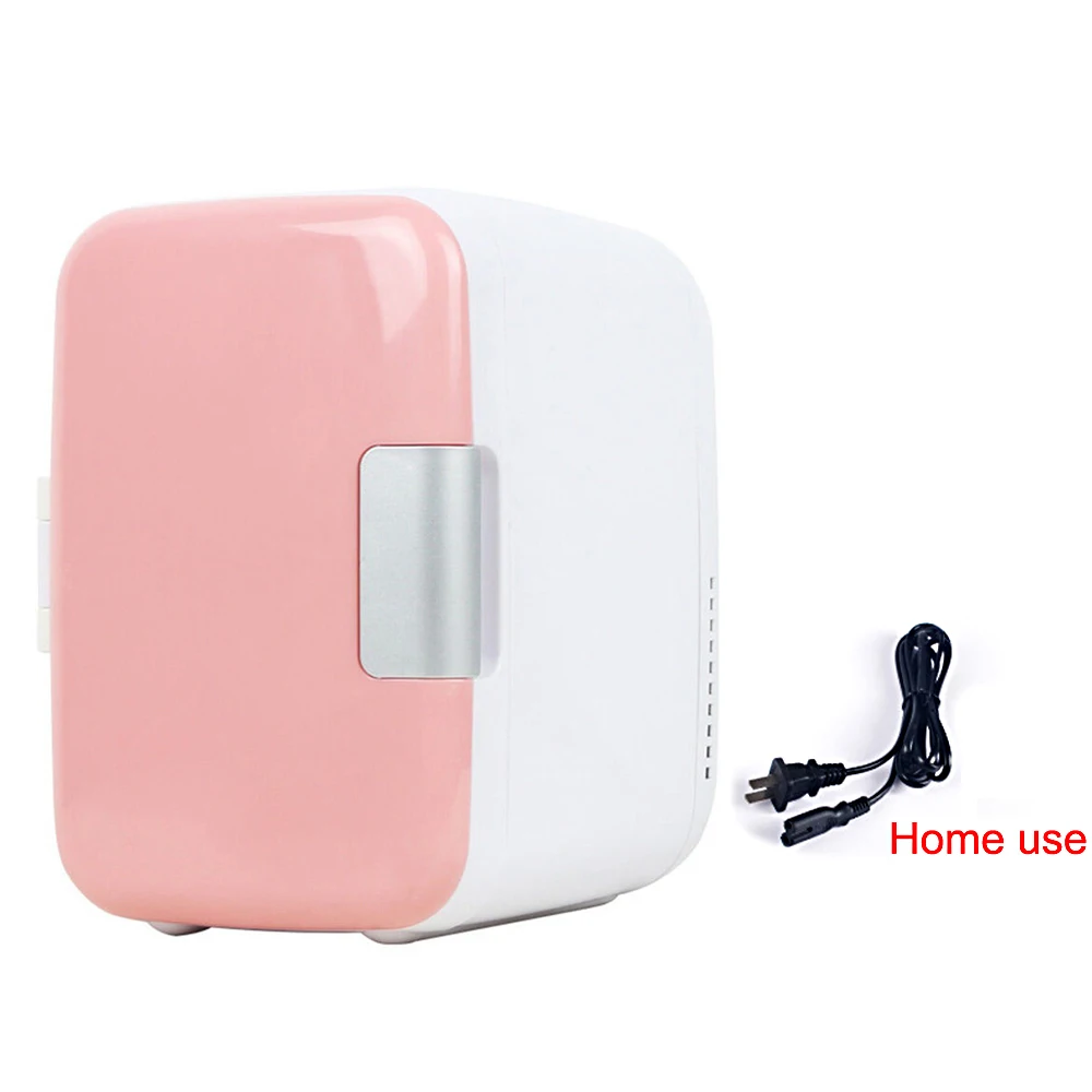 pink home Домашний холодильник 4L 220 V/12 V электрический домашний холодильник двойной охладитель для пива - Цвет: pink home