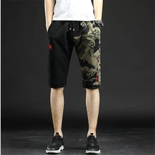 Шорты мужские летние повседневные крутые шорты мужские хлопковые шорты высокое качество бренд горячая Распродажа с вышивкой