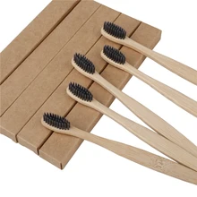 Красочные щетинки головы бамбуковая Зубная Щетка Оптом Экологичная деревянная Радужная бамбуковая зубная щетка для ухода за полостью рта мягкая щетина