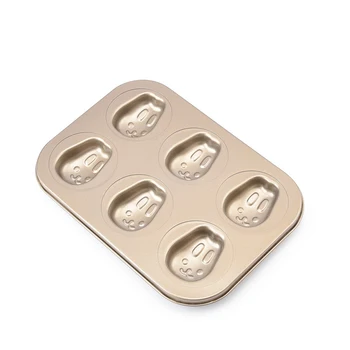 

Baking Mold Non-Stick 6 Even Cup Long Eared Rabbit Cake Baking Cake Mold Bakeware